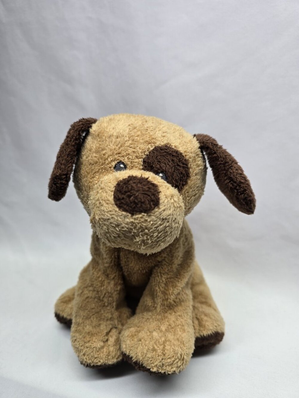 TY Pluffies - Barkers the Brown Dog - Tylux - (2008) - 9" Vintage Retired